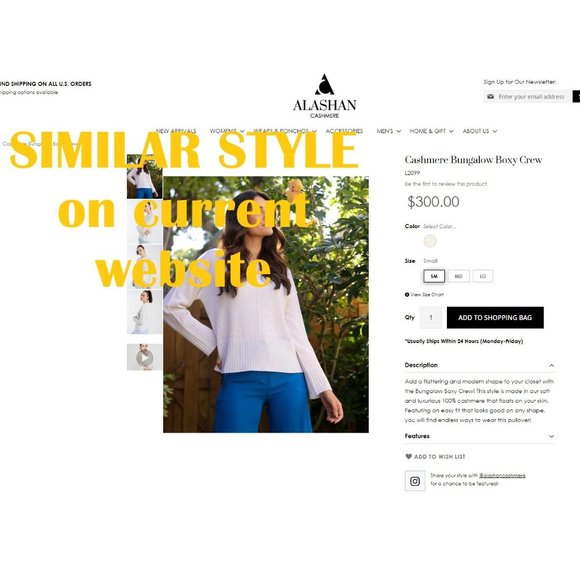 Alashan Cashmere Multicolor Stripe Boxy Crew Sweater - NWT Size Small - Picture 7 of 7